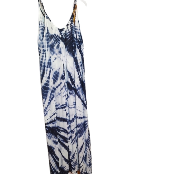 Raviya Dresses & Skirts - New Navy Blue & White Tye Dyed Summer Beach Maxi Dress sz Large